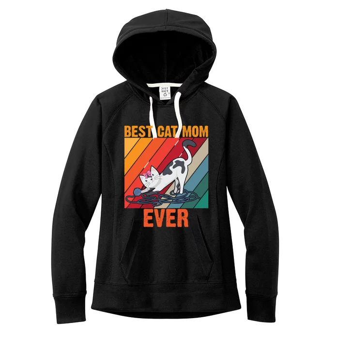 Best Cat Mom Ever Gift Women's Fleece Hoodie