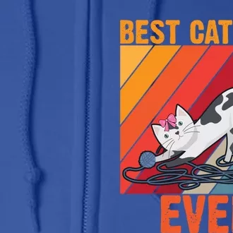 Best Cat Mom Ever Gift Full Zip Hoodie