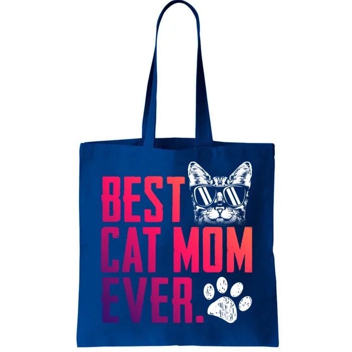 Best Cat Mom Ever Vintage Cute Cat Mommy Mother's Day Gift Tote Bag