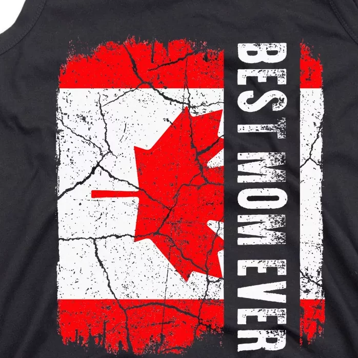 Best Canadian Mom Ever Canada Flag Tank Top