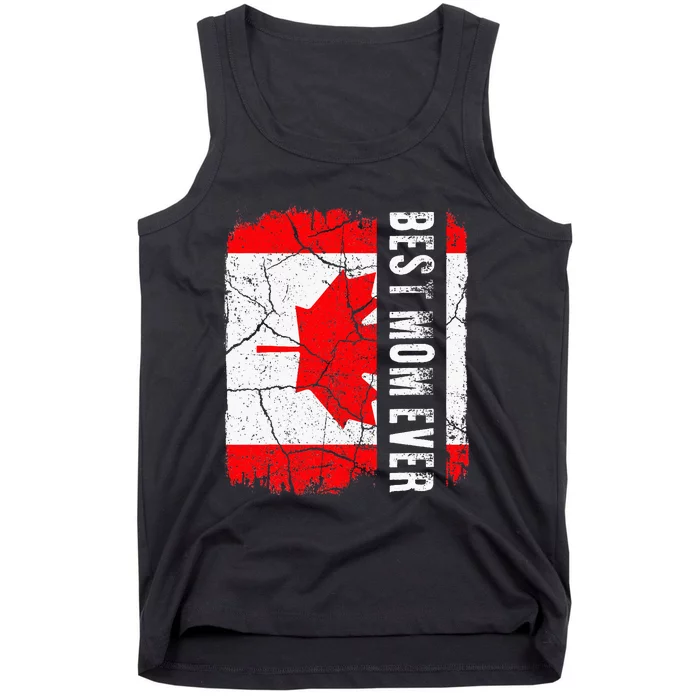 Best Canadian Mom Ever Canada Flag Tank Top