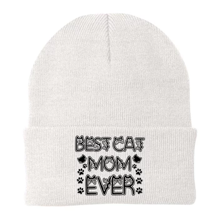 Best Cat Mom Ever Knit Cap Winter Beanie