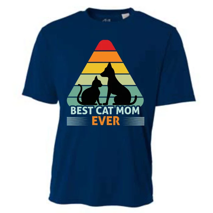 Best Cat Mom Ever Cooling Performance Crew T-Shirt