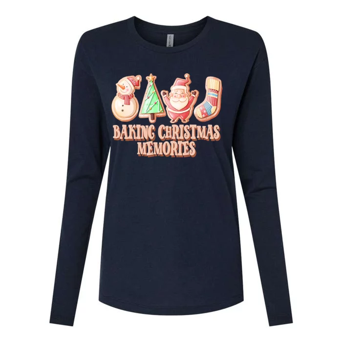 Baking Christmas Memories Cute Holiday Womens Cotton Relaxed Long Sleeve T-Shirt