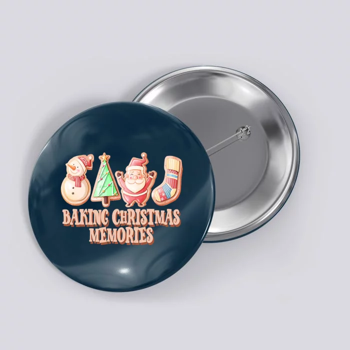 Baking Christmas Memories Cute Holiday Button