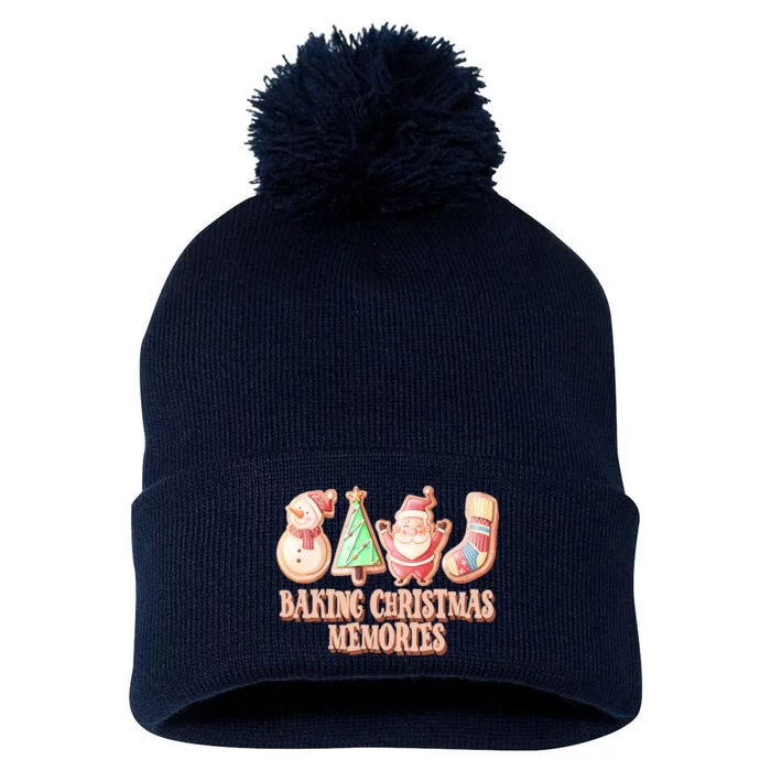 Baking Christmas Memories Cute Holiday Pom Pom 12in Knit Beanie