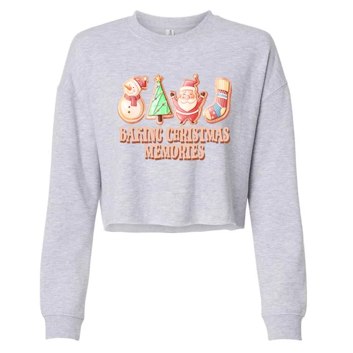 Baking Christmas Memories Cute Holiday Cropped Pullover Crew