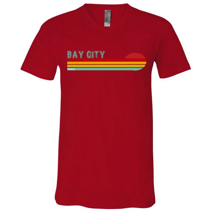 Bay City Michigan V-Neck T-Shirt