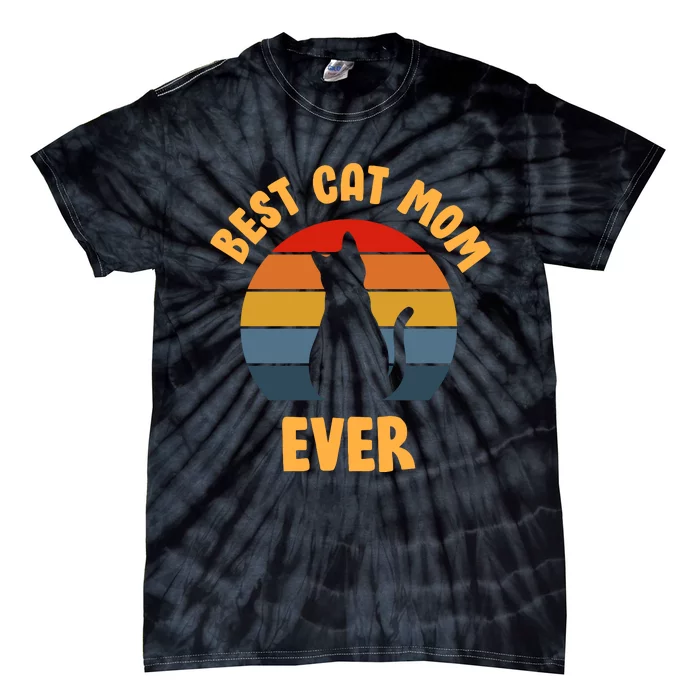 Best Cat Mom Ever Tie-Dye T-Shirt