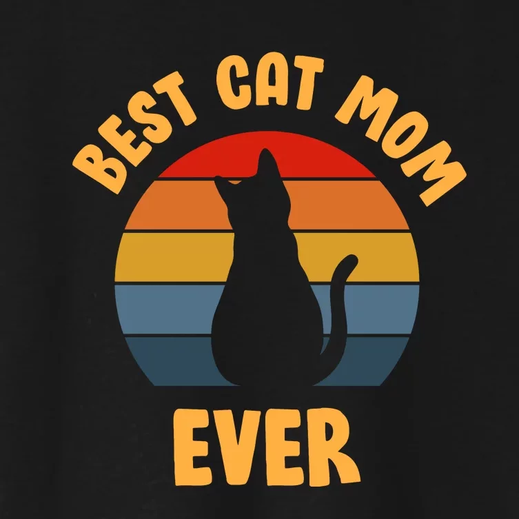 Best Cat Mom Ever Women's Crop Top Tee