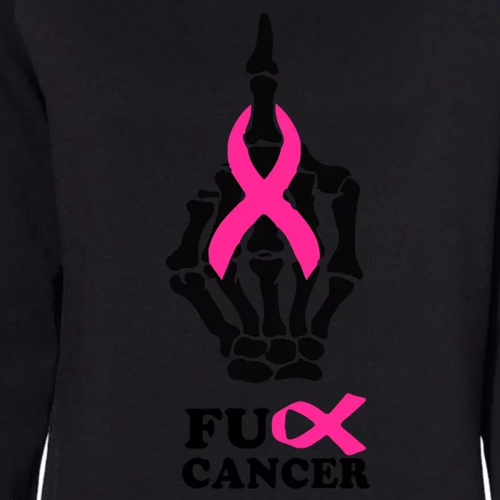 Breast Cancer , Middle Finger Cancer Womens California Wash Sweatshirt