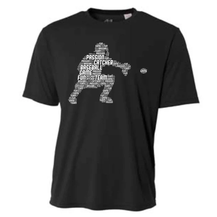 Baseball Catcher Men Kids Cooling Performance Crew T-Shirt