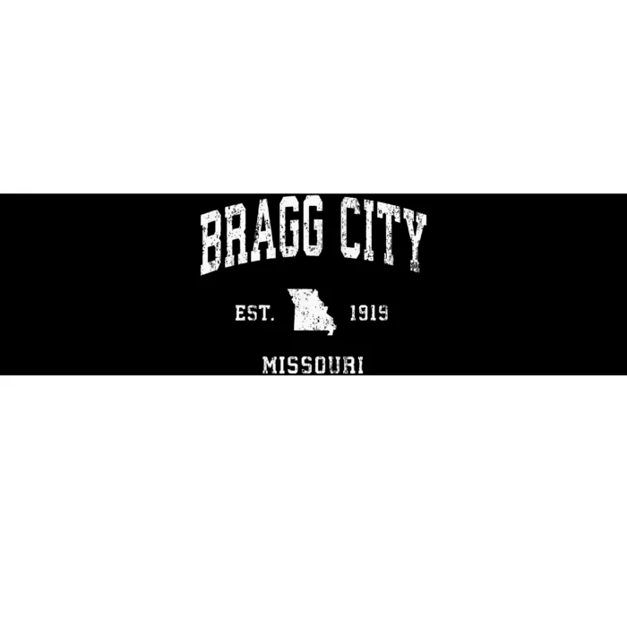 Bragg City Missouri Mo Vintage Athletic Sports Design Bumper Sticker