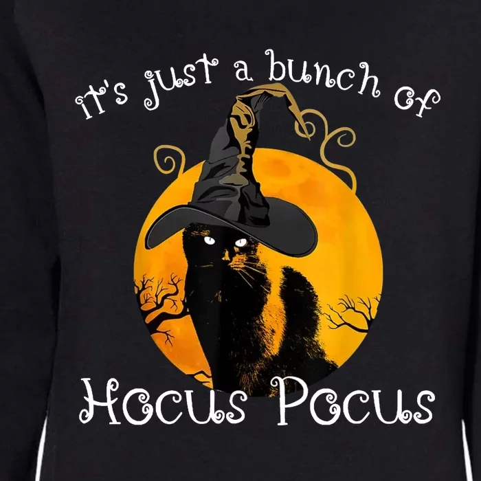 Black Cat Moon Funny Halloween Womens California Wash Sweatshirt