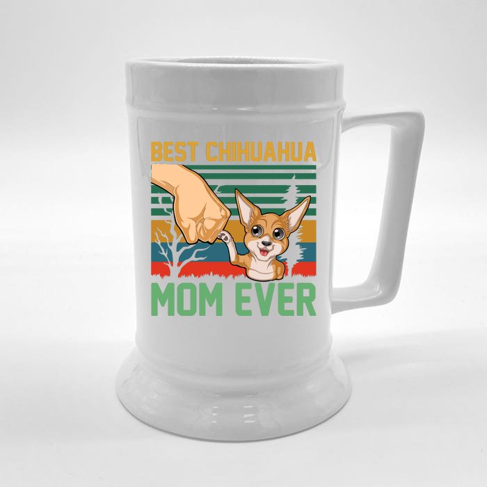 Best Chihuahua Mom Ever Front & Back Beer Stein