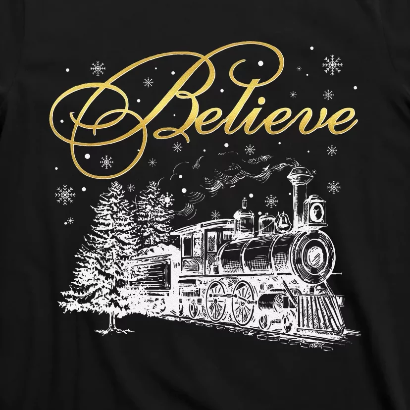 Believe Christmas North Pole All Abroad Family T-Shirt