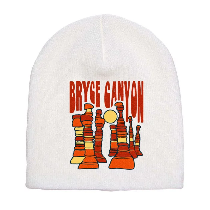 Bryce Canyon National Park Vintage Hoo Doo Retro Graphic Short Acrylic Beanie