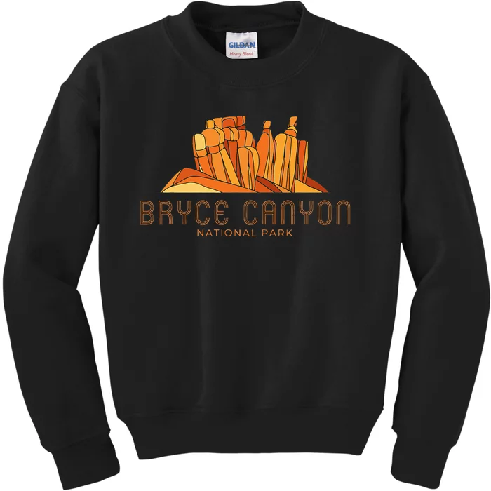 Bryce Canyon National Park Utah Hoodoos Formed Kids Sweatshirt