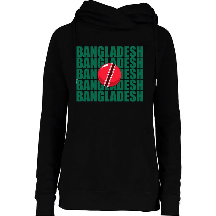 Bangladesh Cricket National Team Flag Womens Funnel Neck Pullover Hood