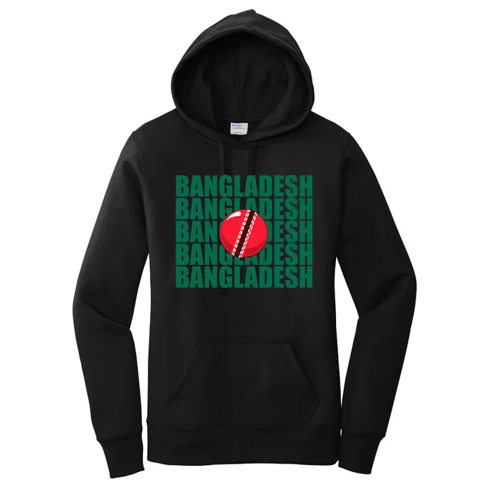 Bangladesh Cricket National Team Flag Women's Pullover Hoodie