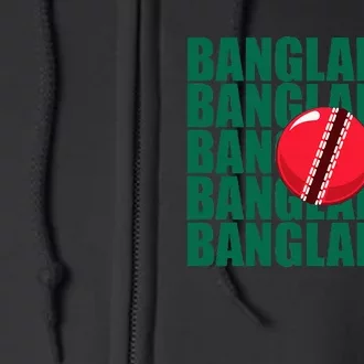 Bangladesh Cricket National Team Flag Full Zip Hoodie