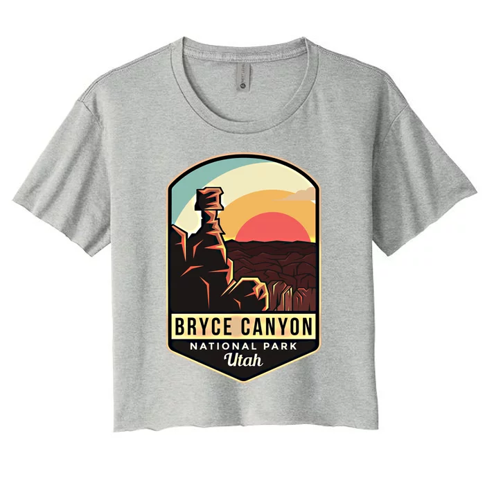 Bryce Canyon National Park Hiking Utah Tourist Souvenirs Gift Women's Crop Top Tee