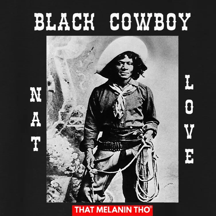 Black Cowboy Nat Love African American Cowboys Black History Women's Crop Top Tee