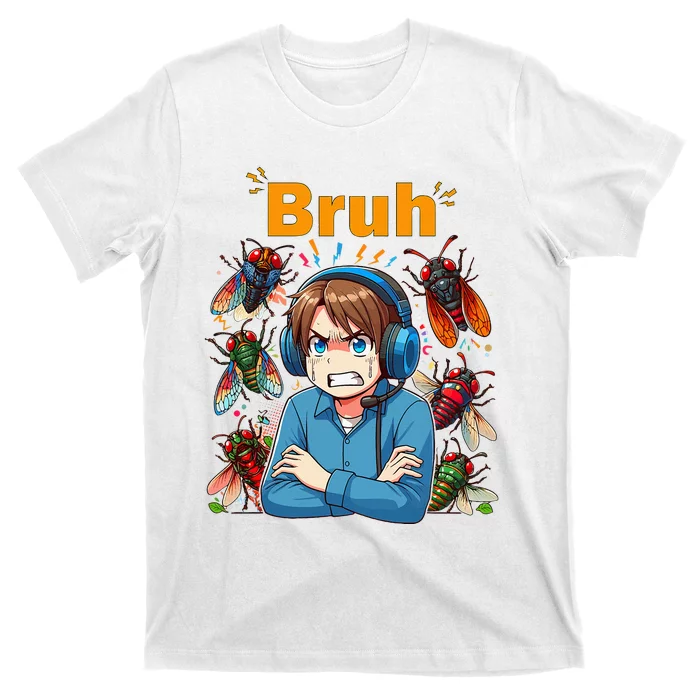 Bruh Cicadas Noise Funny Headset Cicada 2024 Cicada Killer T-Shirt