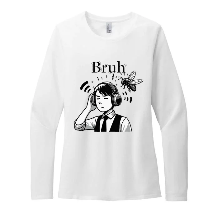 Bruh Cicadas Noise Funny Headset Cicada 2024 Cicada Killer Womens CVC Long Sleeve Shirt