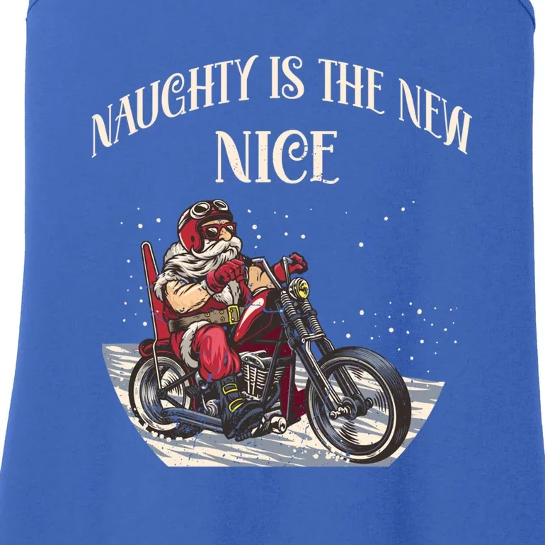 Biker Christmas Naughty Is The New Nice Funny Motorcycle Cool Gift Ladies Essential Tank