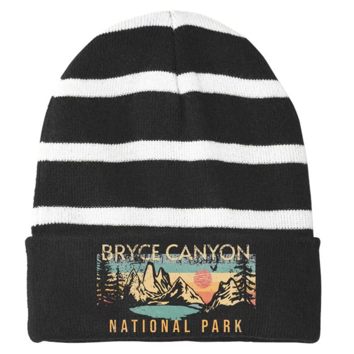 Bryce Canyon National Park Striped Beanie with Solid Band