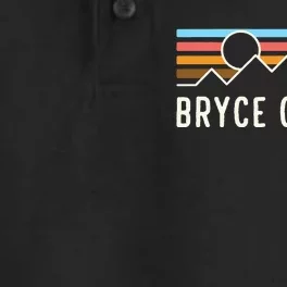 Bryce Canyon National Park Retro Mountain Camping Souvenir Dry Zone Grid Performance Polo