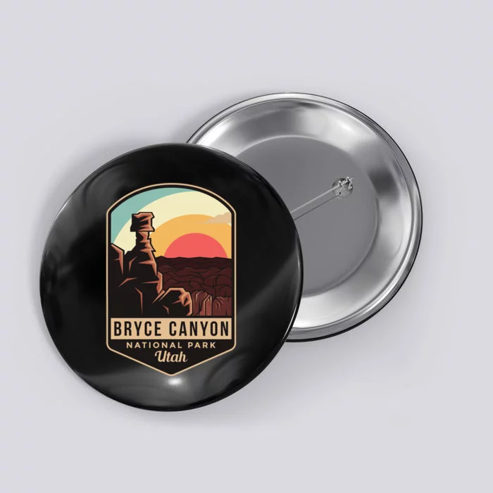 Bryce Canyon National Park Hiking Utah Tourist Souvenirs Cool Gift Button