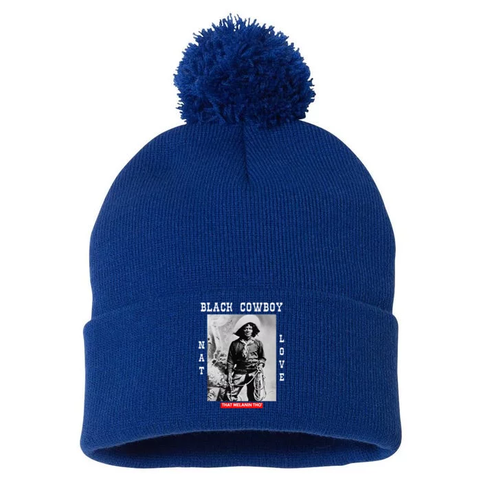 Black Cowboy Nat Love African American Cowboys Pom Pom 12in Knit Beanie