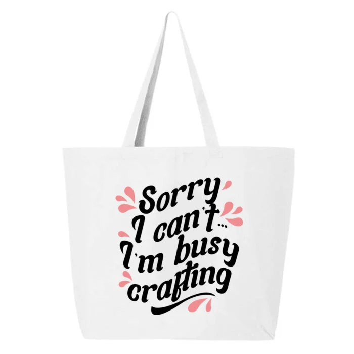 Busy Crafting Needlework Hobby Crafter Funny Gift 25L Jumbo Tote