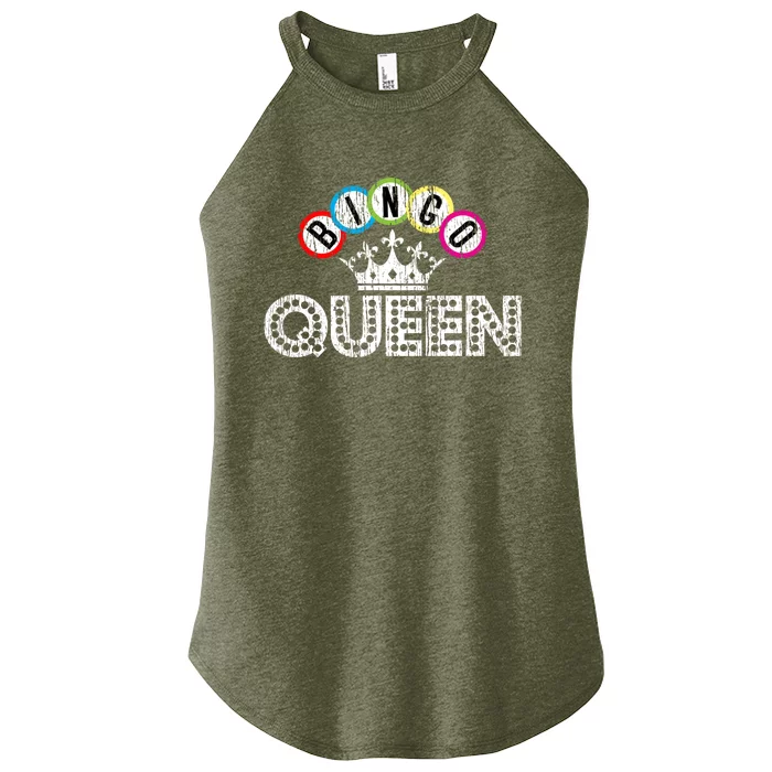 Bingo Casino Night Crown Bingo Queen Gift Women’s Perfect Tri Rocker Tank