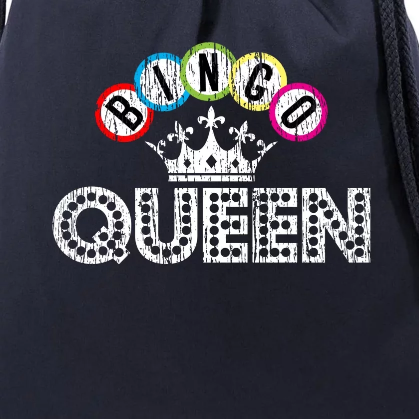 Bingo Casino Night Crown Bingo Queen Gift Drawstring Bag