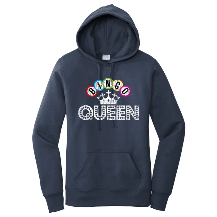 Bingo Casino Night Crown Bingo Queen Gift Women's Pullover Hoodie