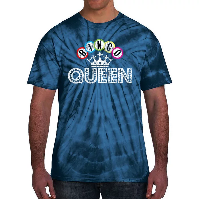 Bingo Casino Night Crown Bingo Queen Gift Tie-Dye T-Shirt