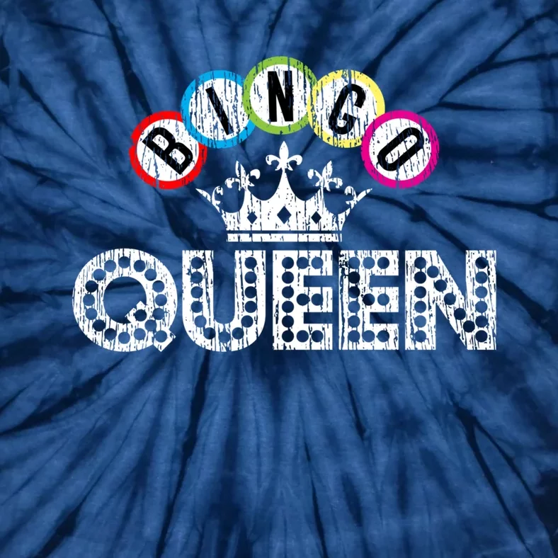 Bingo Casino Night Crown Bingo Queen Gift Tie-Dye T-Shirt