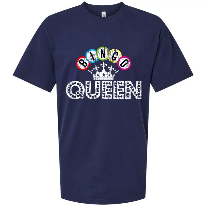 Bingo Casino Night Crown Bingo Queen Gift Sueded Cloud Jersey T-Shirt