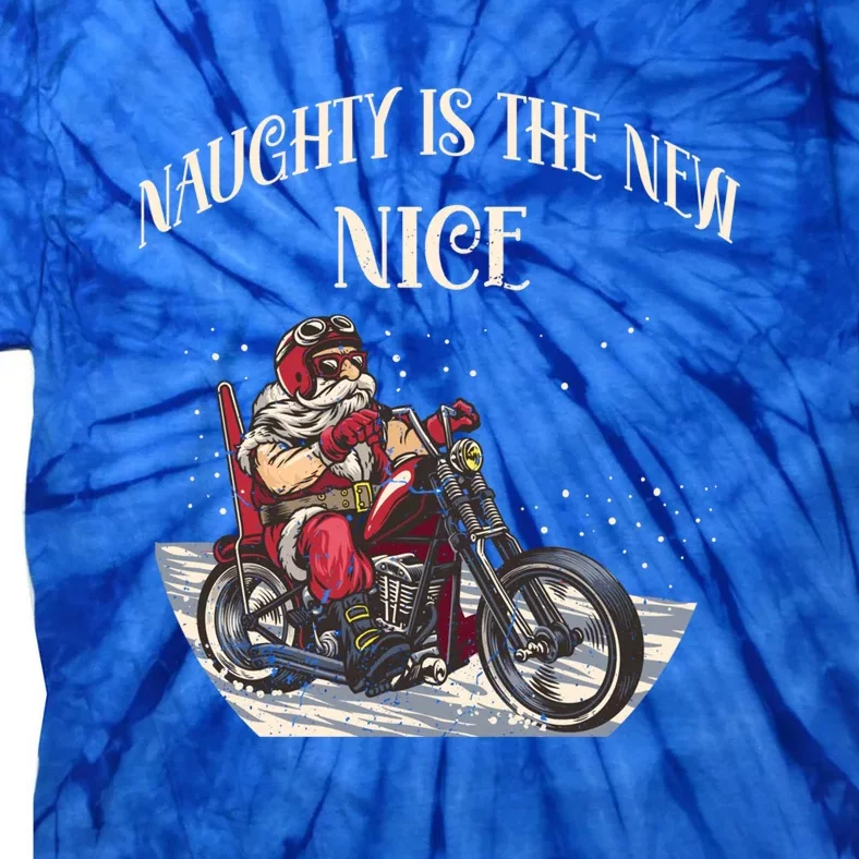 Biker Christmas Naughty Is The New Nice Funny Motorcycle Cute Gift Tie-Dye T-Shirt