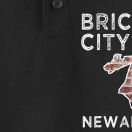 Brick City Newark NJ City New Jersey Map graphic Dry Zone Grid Performance Polo