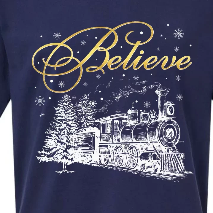 Believe Christmas North Pole P.O.L.A.R E.X.P.R.E.S.S All Abroad Family Sueded Cloud Jersey T-Shirt