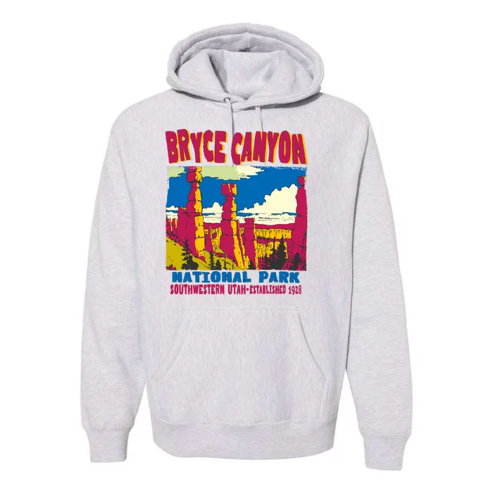 Bryce Canyon National Park Hoodoos Vintage Premium Hoodie