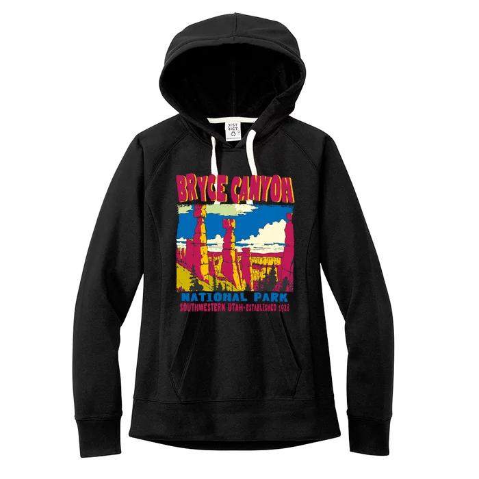 Bryce Canyon National Park Hoodoos Vintage Women's Fleece Hoodie