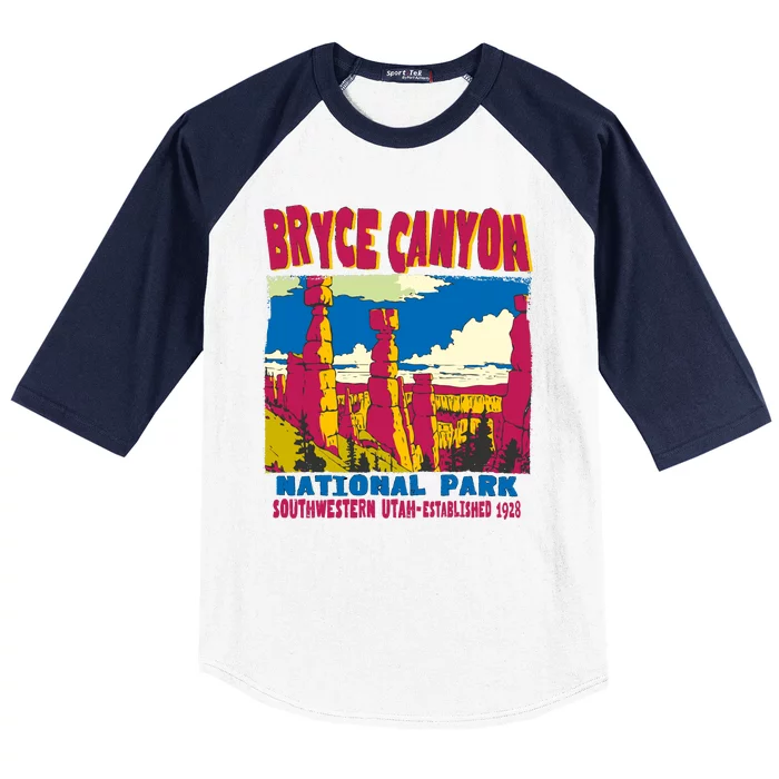 Bryce Canyon National Park Hoodoos Vintage Baseball Sleeve Shirt