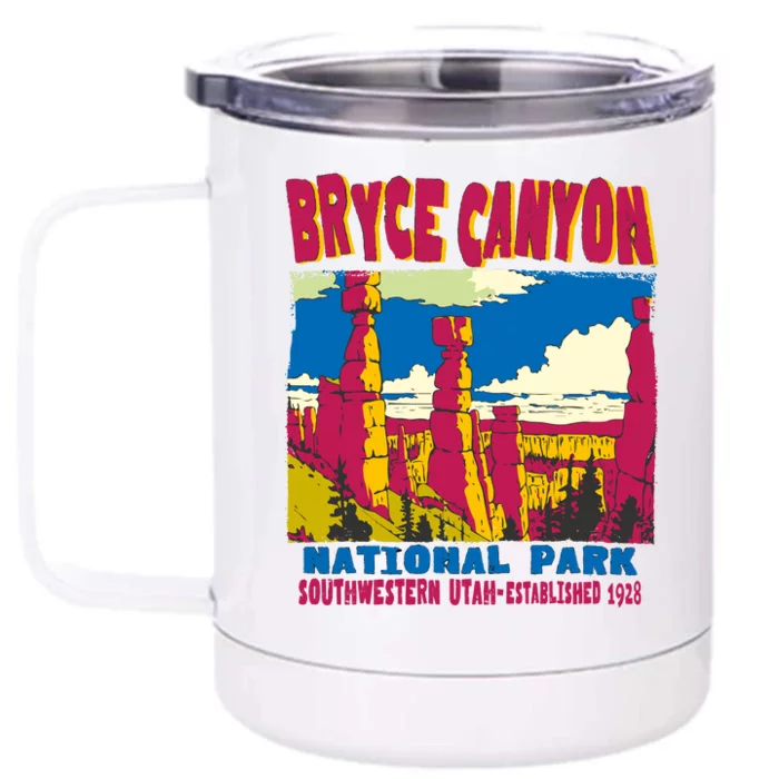 Bryce Canyon National Park Hoodoos Vintage Front & Back 12oz Stainless Steel Tumbler Cup