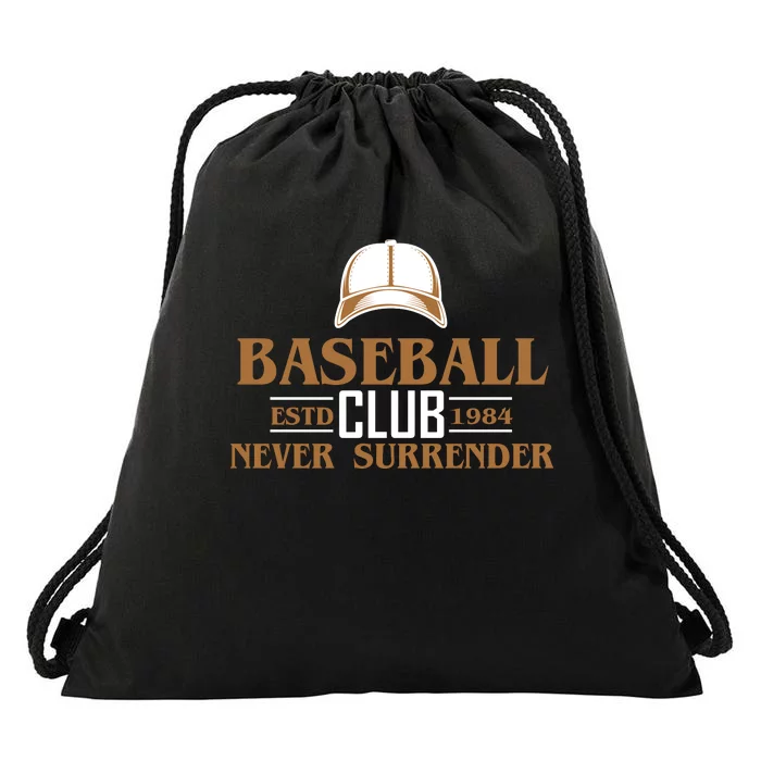 Baseball Club Never Surrender Drawstring Bag