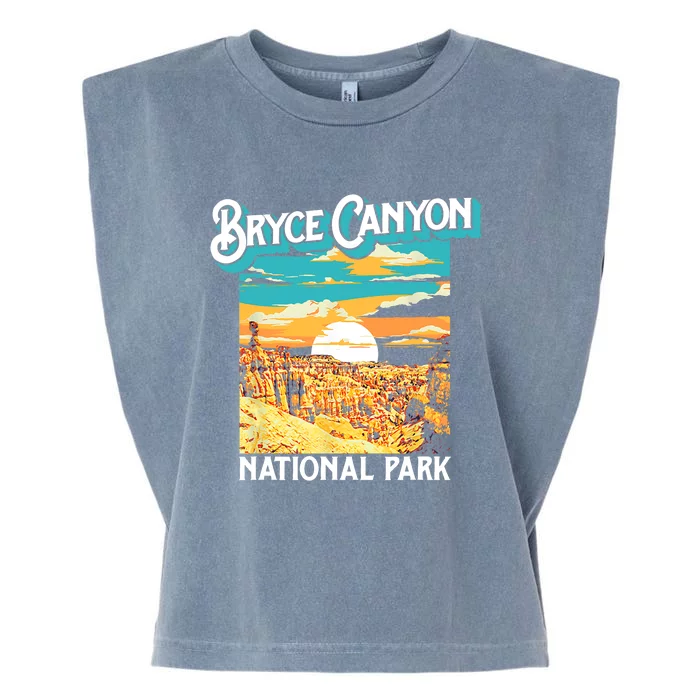 Bryce Canyon National Park Utah Hoodoos Vintage Poster Style Garment-Dyed Women's Muscle Tee